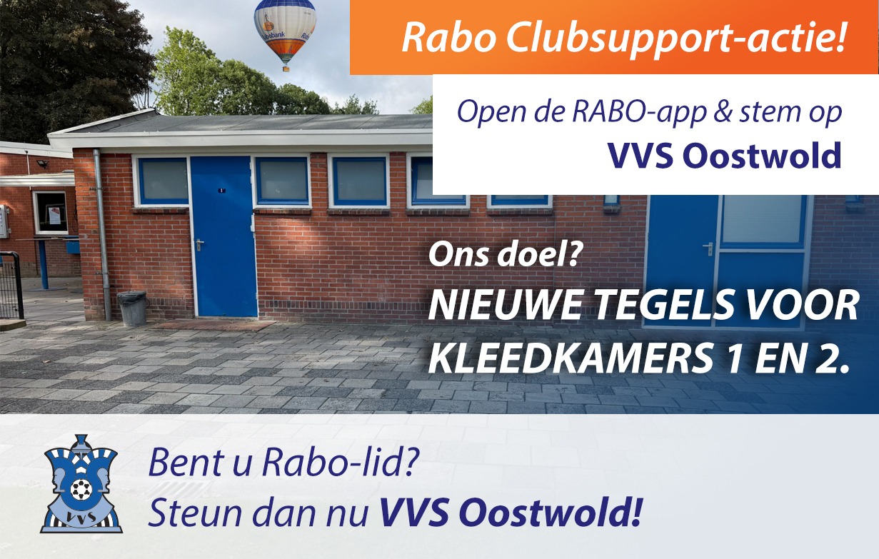 🧡 Rabo ClubSupport – stem op VVS Oostwold! ⚽
