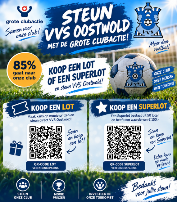 Steun VVS Oostwold met de Grote Clubactie 2026!
