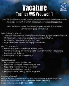 Vacature trainer VVS Vrouwen 1